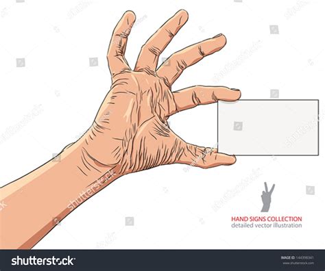 Hand Showing Business Card Detailed Vector Stock Vector (Royalty Free ...