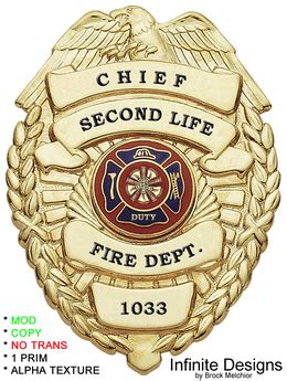 Second Life Marketplace - Fire Department Chief Badge