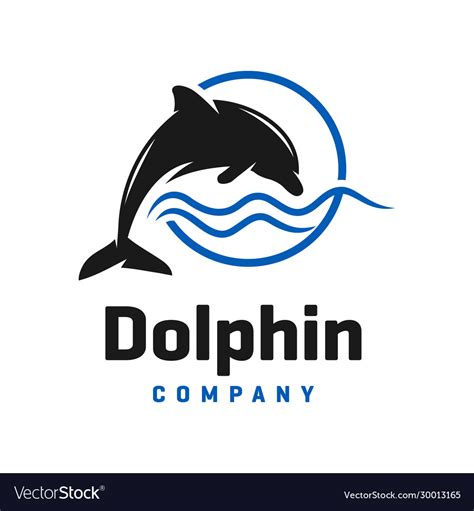 Dolphin logo design Royalty Free Vector Image - VectorStock