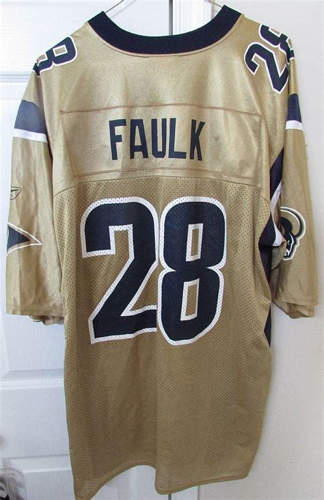 Reebok NFL On Field St Louis Rams Marshall Faulk #28 Jersey XL EUC ...