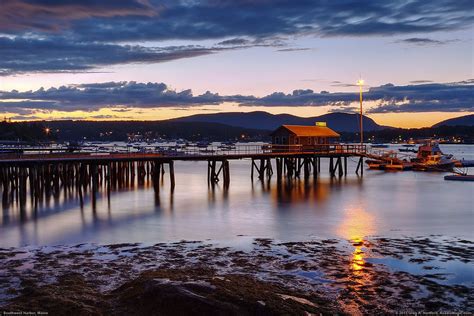 This photo was captured after sundown in Southwest Harbor, Maine on the ...