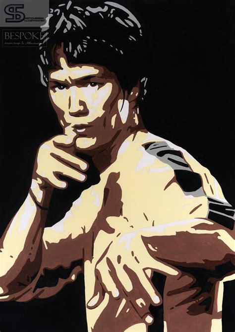 Bruce Lee Painting - Sketchbook Illustrated