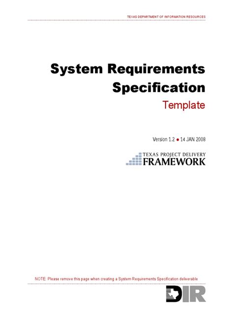 SDLC SystemRequirements Template | Specification (Technical Standard) | Use Case