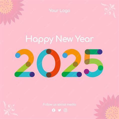 Premium Vector | Vector happy new year 2025 banner design template