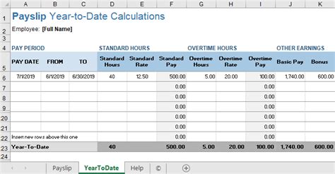 Payslip Template Malaysia Excel - Template Slip Gaji Excel Malaysia ...