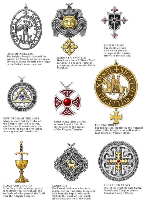 These are designs for the 'Talismans of the Knights Templar' jewellery range from Eastgate ...