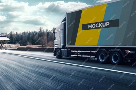 Truck PSD Mockup | Premium AI-generated PSD