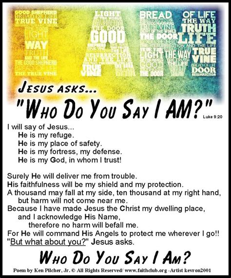 Jesus Asks.. Who Do You Say I AM? | Words of jesus, Bible knowledge, Bible teachings