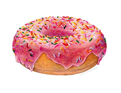 colored pencil drawings - Google Search | Donut drawing, Food illustration art, Food illustrations