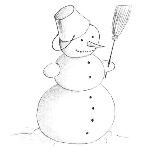 25 Easy Snowman Drawing Ideas - How to Draw a Snowman