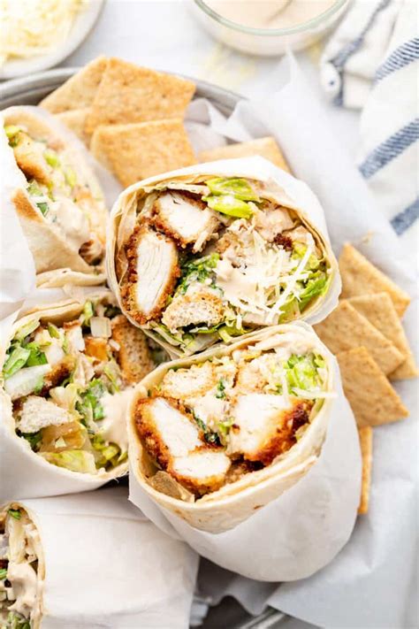 Chicken Caesar Wrap Recipe - Erin Lives Whole