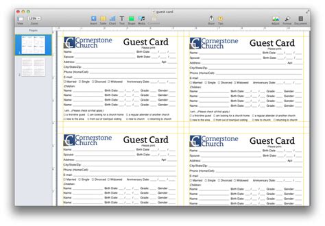 Free Church Guest Card Template - ChurchMag