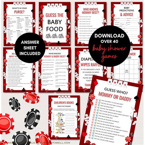 Baby Shower Games Printable Package – Instant Download – Printabell • Express