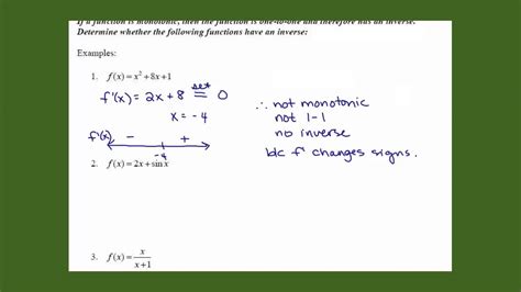 5.3 Monotonic Functions - YouTube