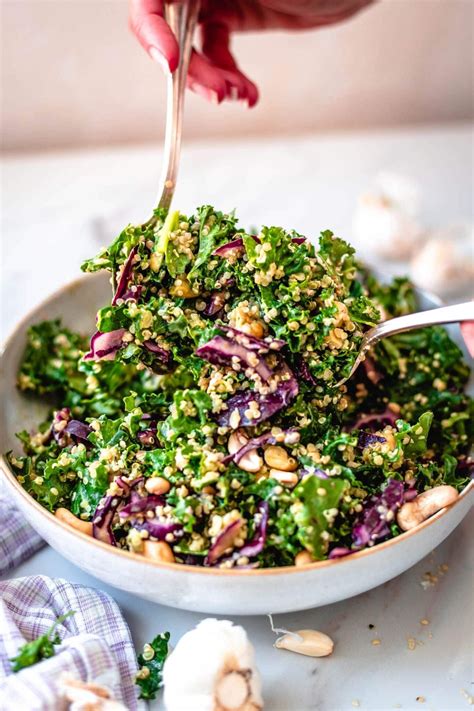 Kale and Quinoa Salad Recipe | Vegan + Healthy | Two Spoons