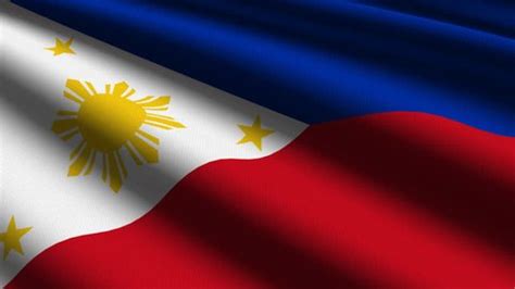 Philippines Close Waving Flag Hd Loop Stock Footage Video (100% Royalty ...