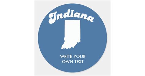 INDIANA STATE MOTTO T-SHIRT T-shirt Classic Round Sticker | Zazzle