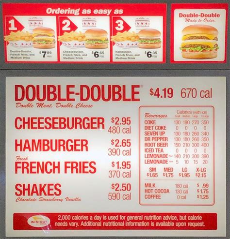 In-N-Out Burger menu – SLC menu