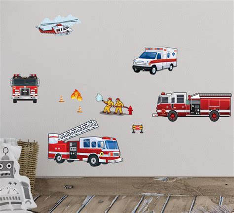 Fire Truck Wall Decals - Create-A-Mural