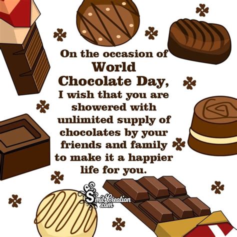 World Chocolate Day Message - SmitCreation.com