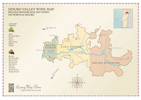 Douro Valley Wine Region Map » Cellar Tours