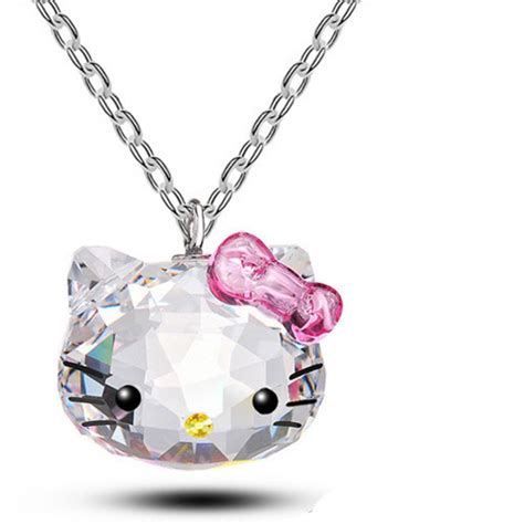 Crystal Cute Hello Kitty Pendants Necklaces | Cat pendants, Pendant ...