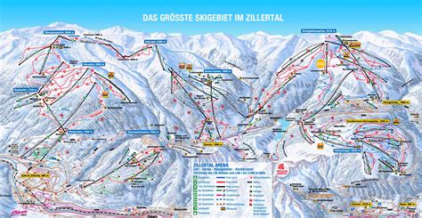 Zillertal ski map - Ontheworldmap.com