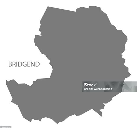 Bridgend Wales Map Grey Stock Illustration - Download Image Now - Bridgend, Computer Graphic ...