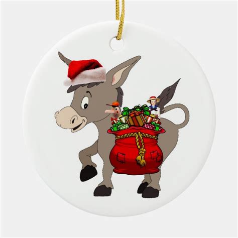 Italian Christmas Donkey Ceramic Ornament | Zazzle.com