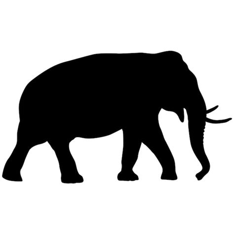 Premium Vector | Silhouette large african elephant on a white background