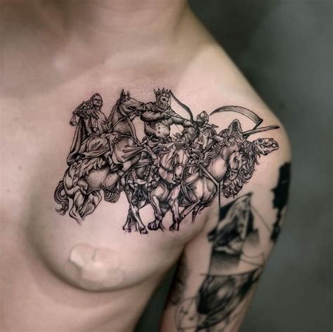 #Tattoos,Four Horsemen Tattoo in 2023 | Four horsemen of the apocalypse ...