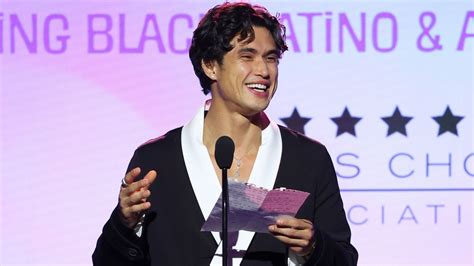 Charles Melton Cries While Accepting An Award For His Star Turn In "May December" | Marie Claire