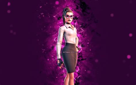 Download wallpapers Jennifer Walters, 4k, purple neon lights, Fortnite Battle Royale, Fortnite ...