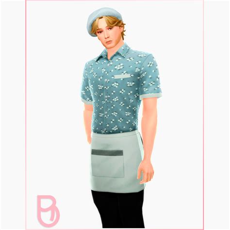 Man Chef Uniform - Short Sleeves - Version 4 - The Sims 4 Create a Sim ...