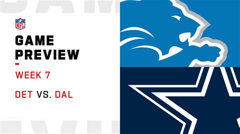 Detroit Lions vs. Dallas Cowboys preview | Week 7