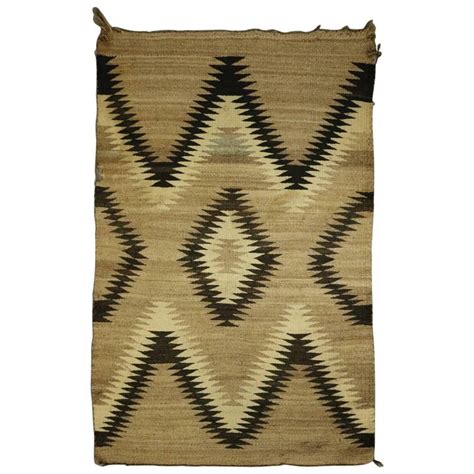 Antique Native American Indian Handwoven Eye Dazzler Wool Rug, circa 1900 at 1stDibs