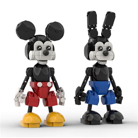 Mickey Mouse + Oswald (15cm tall, super poseable MOCs) : r/lego