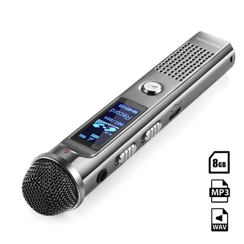 Digital Voice Recorder w/ Voice Activated Stereo Hi-Fi Directional Mic ...