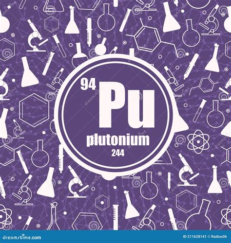 Plutonium Chemical Element Cartoon Vector | CartoonDealer.com #83099157