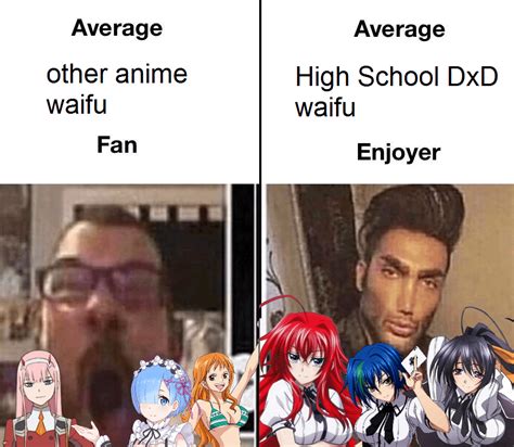 Average other anime waifu fan vs Average High School DxD enjoyer : r/Animemes