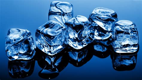 Clear ice cubes, ice cubes, ice, water, blue HD wallpaper | Wallpaper Flare