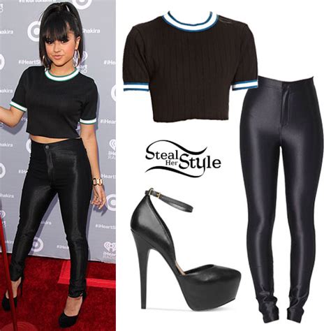 Becky G: Cropped Ringer Tee Outfit | Steal Her Style