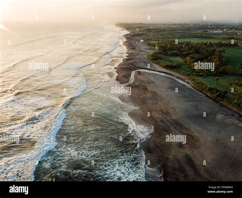 Indonesia, Bali, Aerial view of Bali island, beach in the evening Stock Photo - Alamy