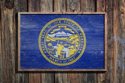 Nebraska state flag containing nebraska, nebraskan, and lincoln ...