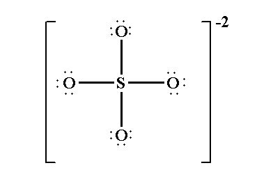 How do you draw the Lewis structure for the sulfate ion, $SO_4^{2 - }$?