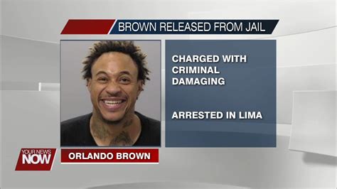 Orlando Brown released from jail after pleading guilty to criminal damaging - YouTube