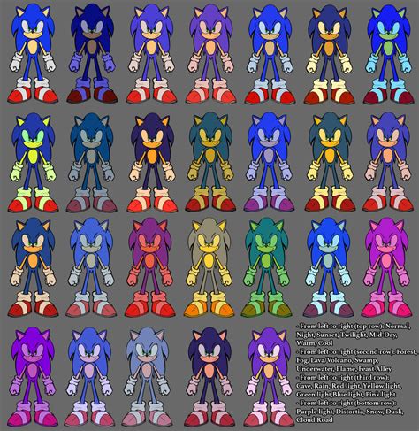 Sonic Sunshine_Color Palette Tests by SSJSophia on DeviantArt