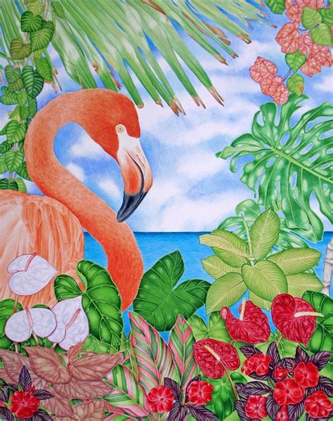 Tropical Flamingo by joeyartist on Deviant Art | Flamingo art, Flamingo ...