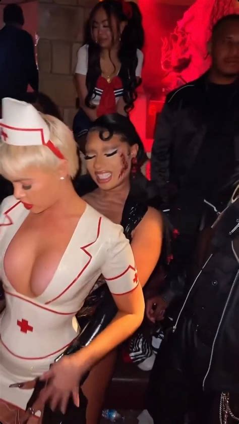 Megan Thee Stallion – With Ashley Martelle at a Halloween party in Los Angeles – GotCeleb