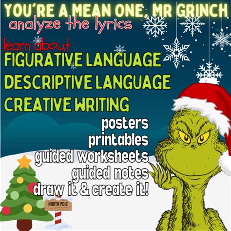 Christmas Figurative Language Mr Grinch Song | Made By Teachers